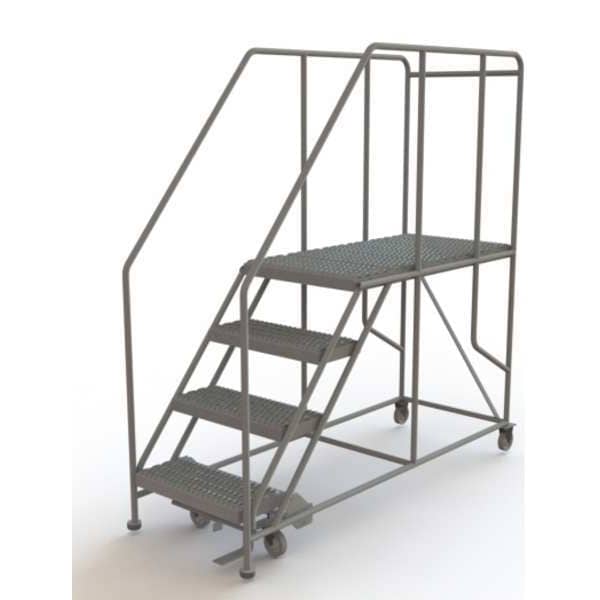 Rolling Work Platform, Steel, 4 Steps