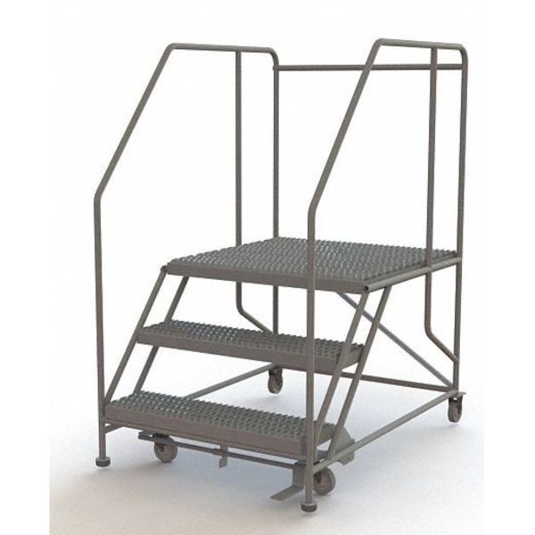 Rolling Work Platform, Steel, 3 Steps