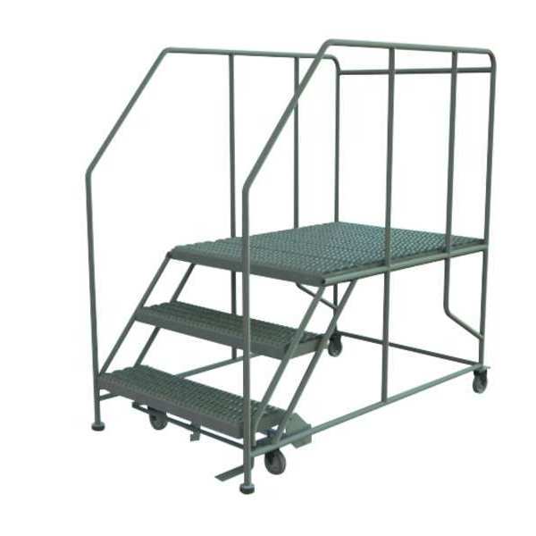 Rolling Work Platform, Steel, 3 Steps