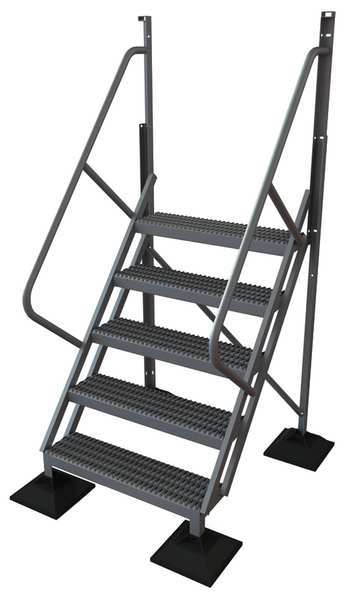 92 in Ladder, Aluminum, 5 Steps, Aluminum Mill Finish
