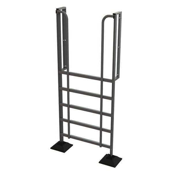 102 in Ladder, Aluminum, 6 Steps, Aluminum Mill Finish