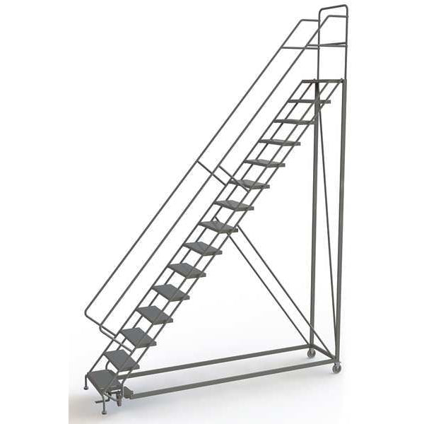 186 in H Steel Configurable Rolling Ladder, 15 Steps