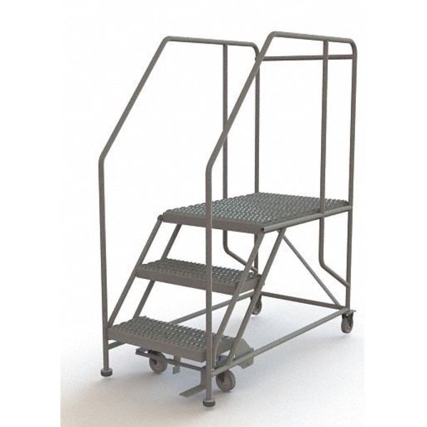 Rolling Work Platform, Steel, 3 Steps