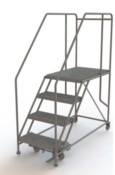 Rolling Work Platform, Steel, 4 Steps