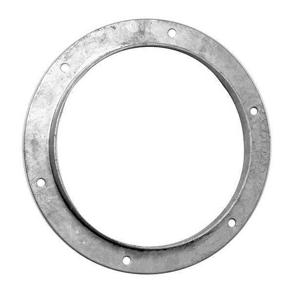 Round Angle Flange, 4 in Duct Dia, Galvanized Steel, 22 GA, 61/64