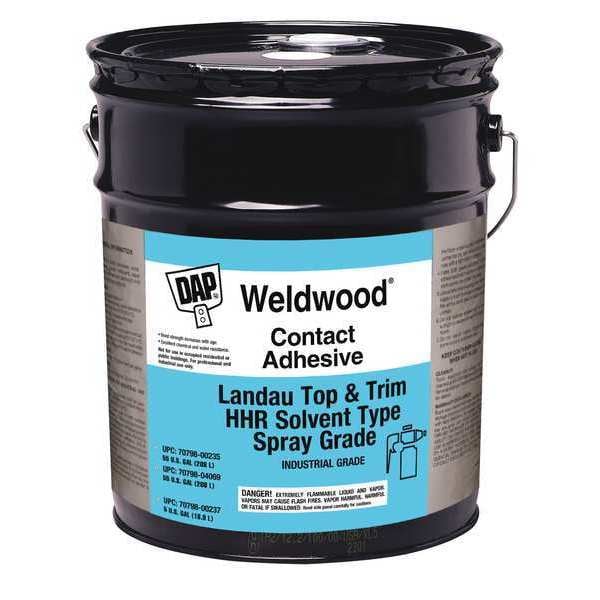 Contact Cement, Weldwood Series, Red, 5 gal, Can