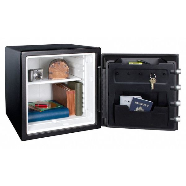 Fire Rated Security Safe, 1.23 cu ft, 90 lb, 1 hr. Fire Rating