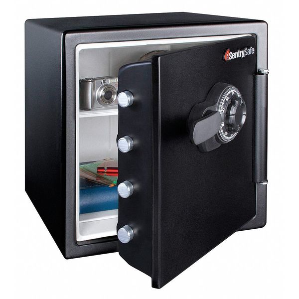 Fire Rated Security Safe, 1.23 cu ft, 90 lb, 1 hr. Fire Rating