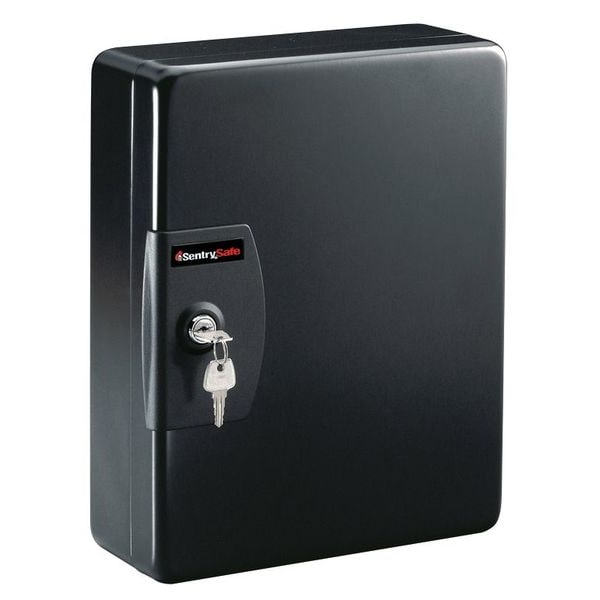 Key Box, Wall Mount, Steel, Gloss, Black