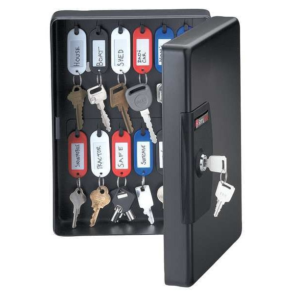 Key Box, Wall Mount, Steel, Gloss, Black