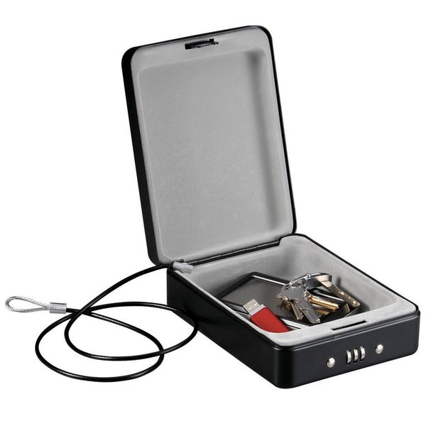Compact Safe, 0.05 cu ft, 2 lb, 3 Number Mechanical Lock
