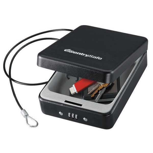 Compact Safe, 0.05 cu ft, 2 lb, 3 Number Mechanical Lock