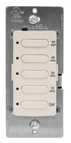 Timer, Electronic, 120/277V, Light Almond