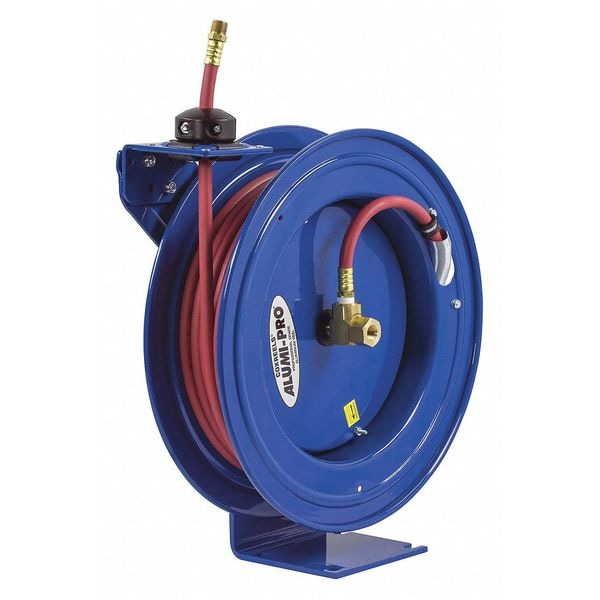Spring Return Hose Reel, 1/2 in Hose Dia., 25 ft Length, 300 psi