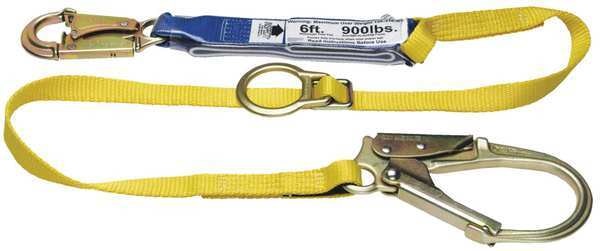 Decoil Tie-Back Single Leg Lanyard  6ft