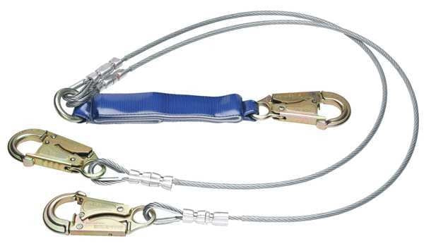 Decoil Cable Twinleg Lanyard Dcell  6ft