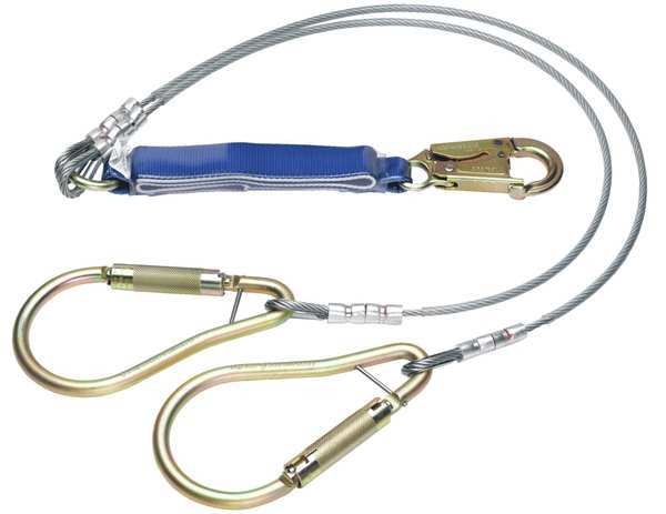 Decoil Cable Twinleg Lanyard 6ft