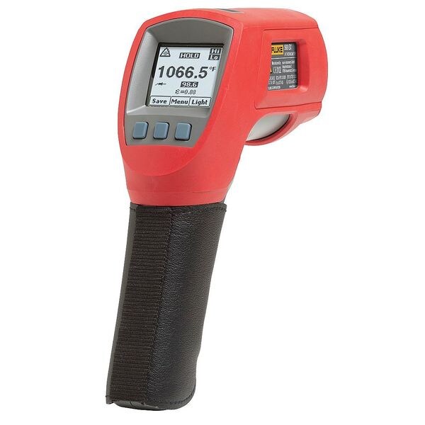 Infrared Thermometer, Dot Matrix LCD, -40 Degrees  to 1472 Degrees F, Single Dot Laser Sighting