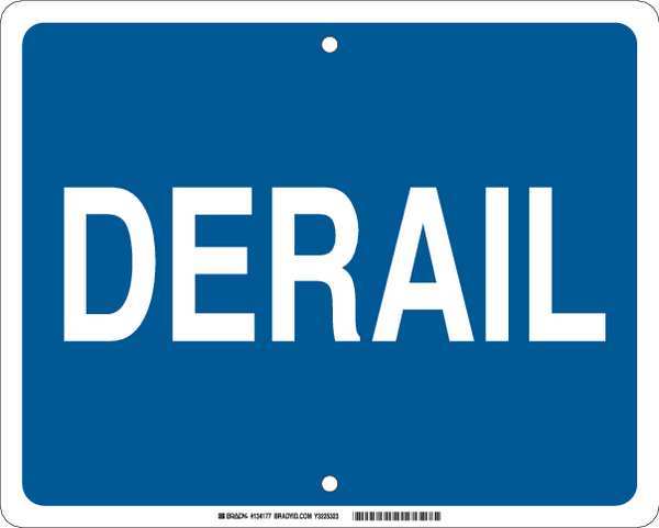 Railroad Sign, 12 in H, 15 in W, Horizontal Rectangle, English, 134177