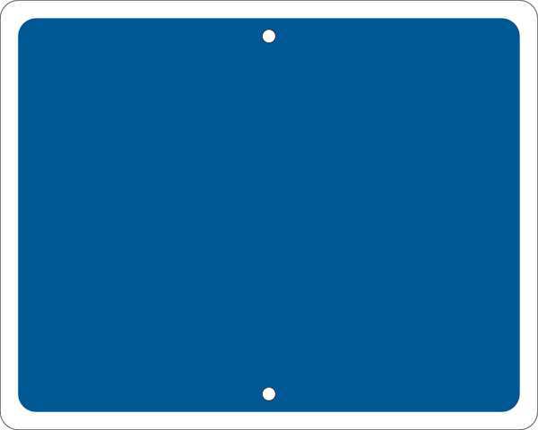 Railroad Sign, 12 in H, 15 in W, Horizontal Rectangle, No Text, 134193