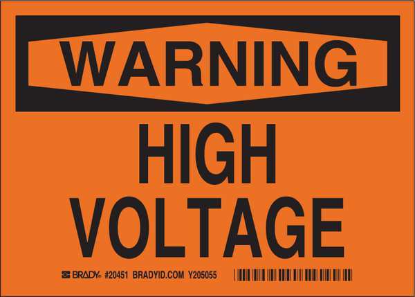 Warning Sign, 5 x 7 In, Vinyl, PK5