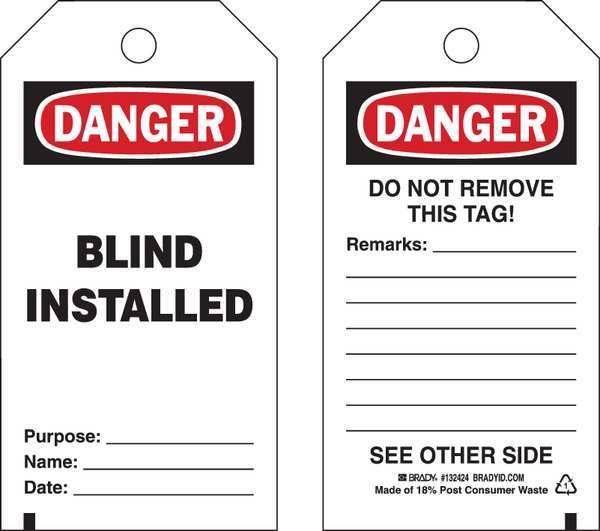 Danger Tag, 5-3/4in. H x 3in. W, Pe, PK25