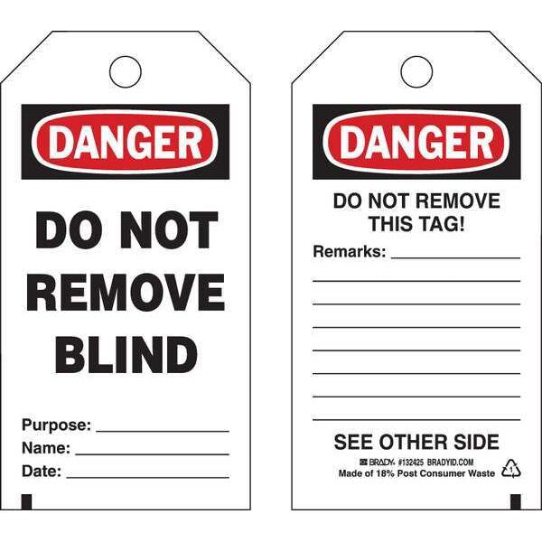 Danger Tag, 5-3/4in. H x 3in. W, Pe, PK25
