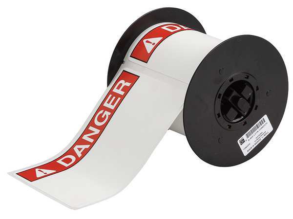 Label, White/Red, Labels/Roll: 100