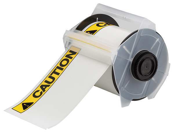Label, Black/Yellow, Labels/Roll: 100