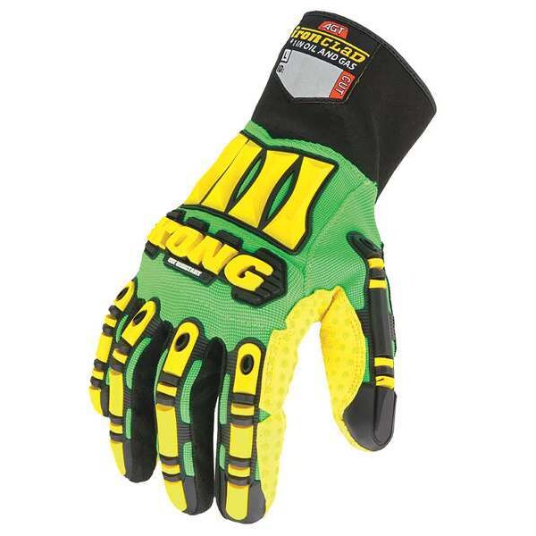 Cut Resistant Coated Gloves, 4 Cut Level, PVC, M, 1 PR