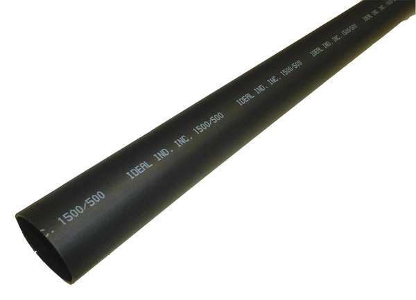 Shrink Tubing, 1.5in ID, Black, 4ft, PK5