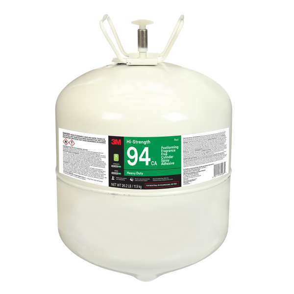 Spray Adhesive, Hi-Strength 94CA Series, Clear, 419.2 oz, Tank