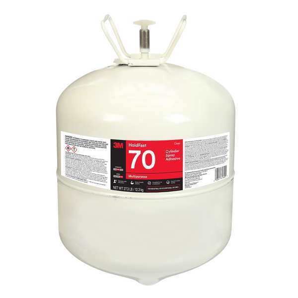 Spray Adhesive, HoldFast 70 Series, Clear, 436.8 oz, Tank
