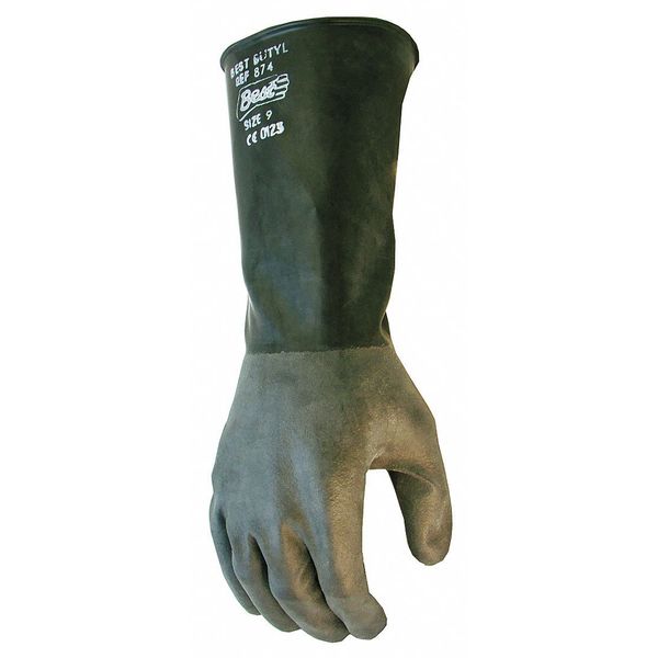 Chemical Resistant Gloves, Butyl, 2XL, PR