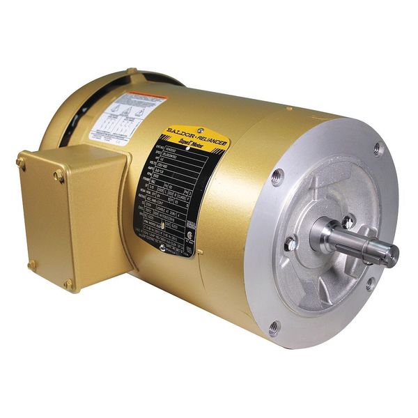 3-Phase General Purpose Motor, 1 1/2 HP, 56C Frame, 208-230/460V AC Voltage, 3,500 Nameplate RPM