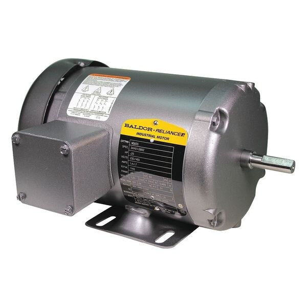 3-Phase General Purpose Motor, 1/4 HP, 48 Frame, 230/460V AC Voltage, 1,140 Nameplate RPM