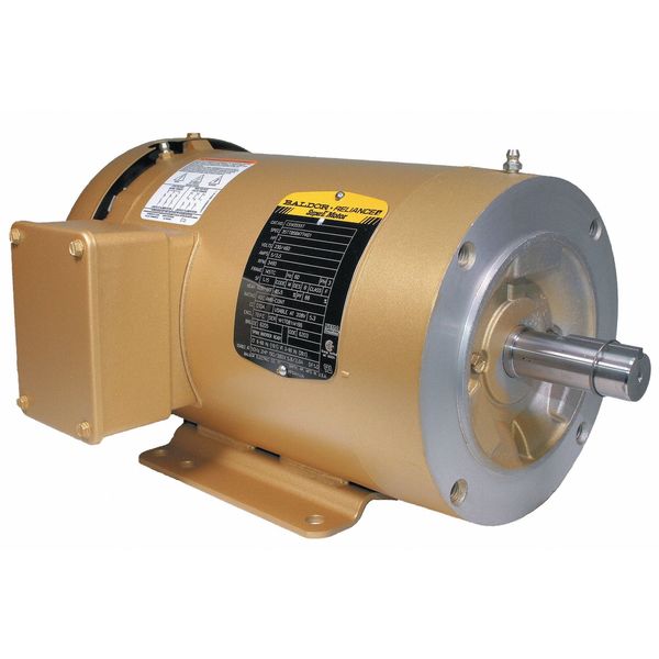 3-Phase General Purpose Motor, 2 HP, 145TC Frame, 230/460V AC Voltage, 3,490 Nameplate RPM