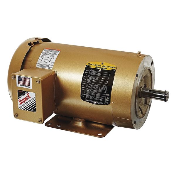 3-Phase General Purpose Motor, 2 HP, 145TC Frame, 230/460V AC Voltage, 1,755 Nameplate RPM