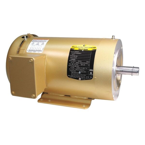 3-Phase General Purpose Motor, 3 HP, 145TC Frame, 208-230/460V AC Voltage, 3,450 Nameplate RPM