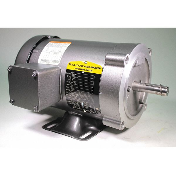 3-Phase General Purpose Motor, 3/4 HP, 56C Frame, 230/460V AC Voltage, 3,450 Nameplate RPM