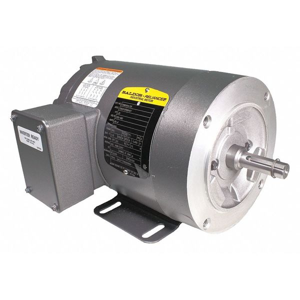 3-Phase General Purpose Motor, 1/4 HP, 56C Frame, 230/460V AC Voltage, 1,750 Nameplate RPM