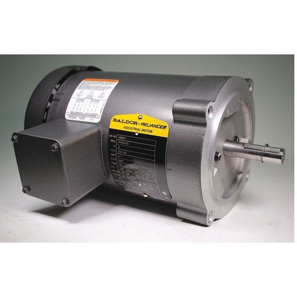 3-Phase General Purpose Motor, 1/2 HP, 56C Frame, 230/460V AC Voltage, 3,450 Nameplate RPM