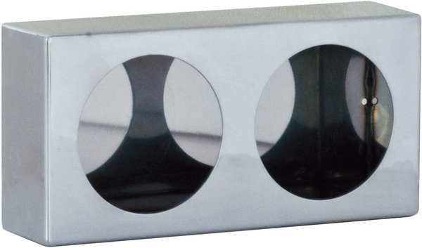 Dual RoundLight Box, 6x12x3 In., SST