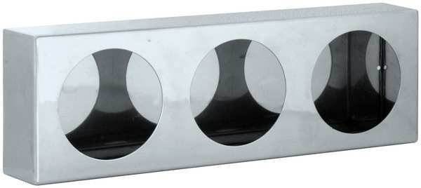 Triple RoundLight Box, 6x20-1/2x3 In., SST