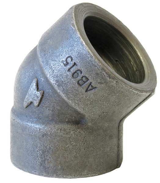 Black Forged Steel 45 Degree Elbow Class 3000