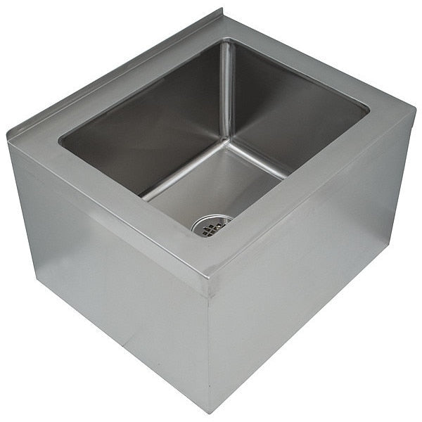 21 in W x 25 in L x 16 in H, Floor Mount, 16 ga. 304 Stainless Steel
