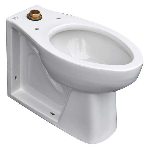 Toilet Bowl, 1.28 to 1.6 gpf, Flush Valve, Floor with Back Outlet Mount, Elongated, White