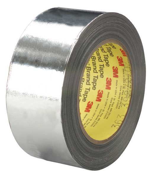 Glass Foil Tape, 1 in x 36yd, Silver, PK36