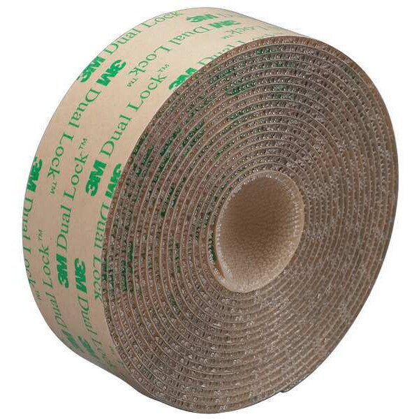 Reclosable Fastener, Acrylic Adhesive, 150 ft, 5/8 in Wd, Clear, 3 PK