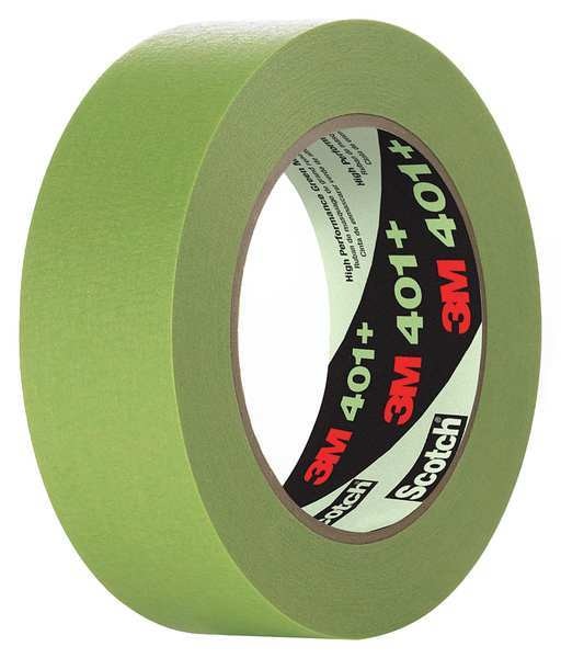 Masking Tape, Green, 1-13/32in x60yd, PK16